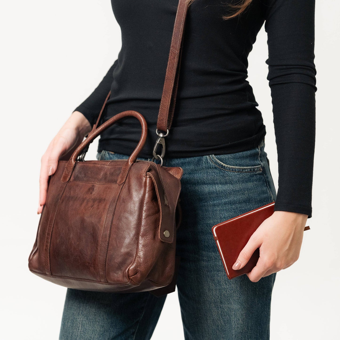 James Leather Crossbody-Handcrafted