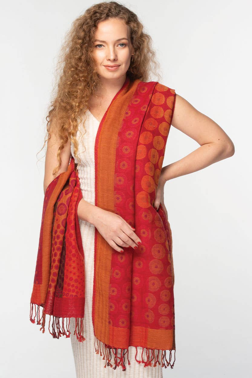 Kalya Wool & Cotton Shawl