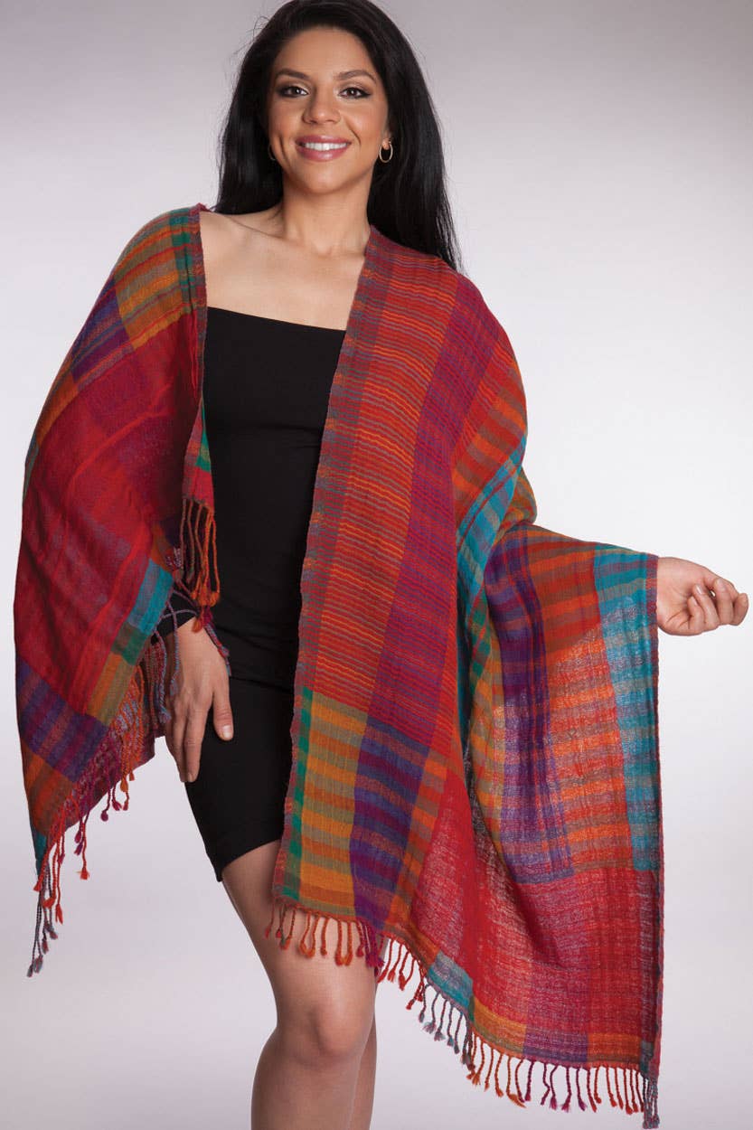 Kalya Wool & Cotton Shawl