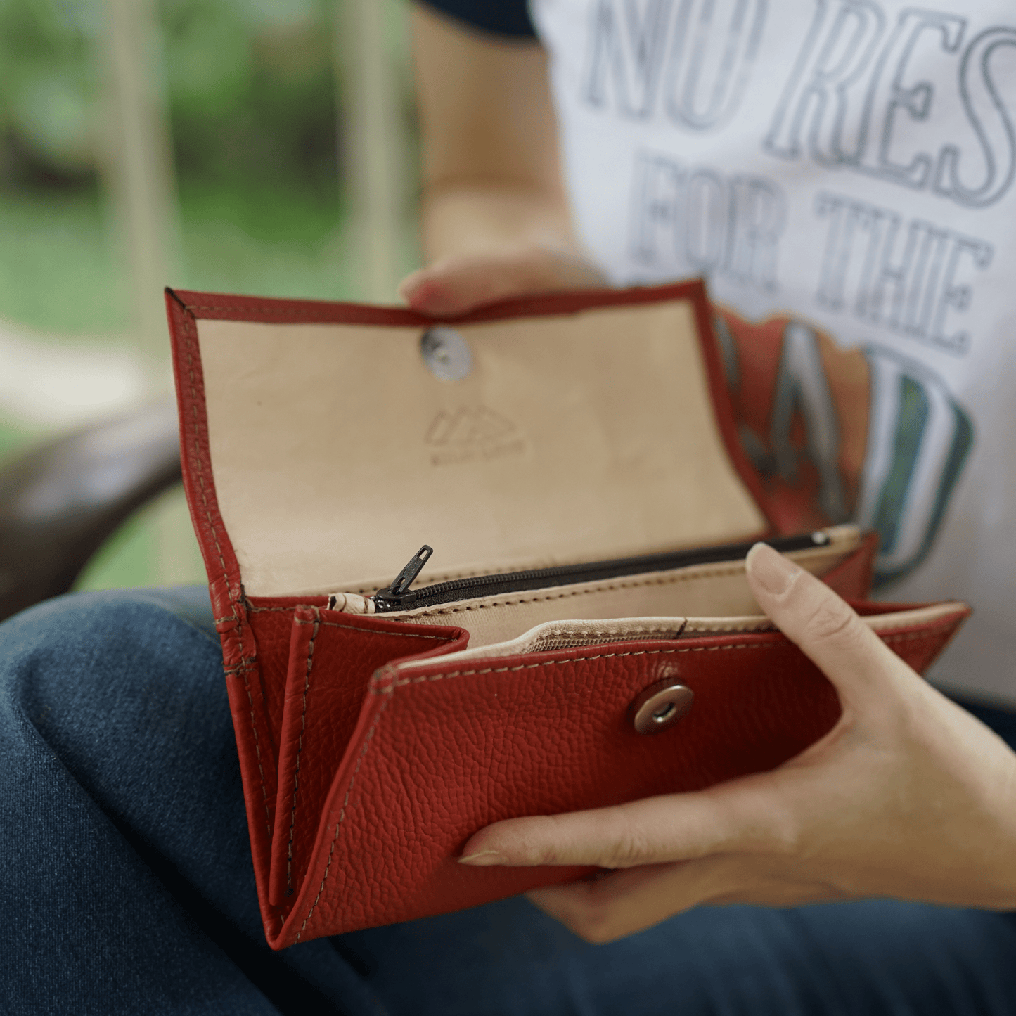 Handmade Ladies Red Wallet