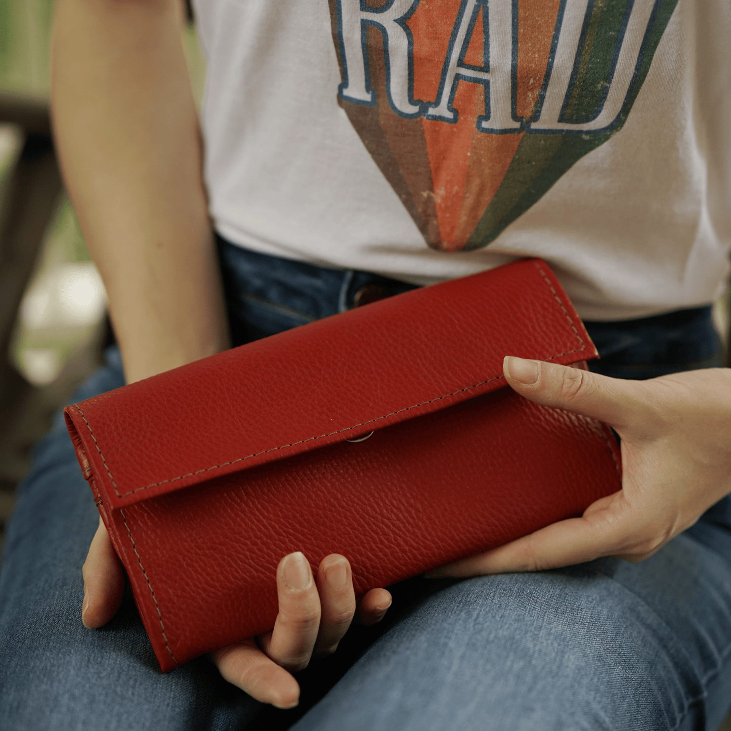 Handmade Ladies Red Wallet