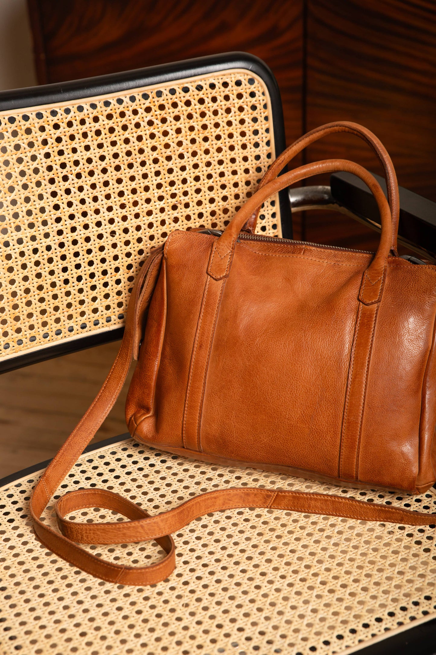 James Leather Crossbody-Handcrafted